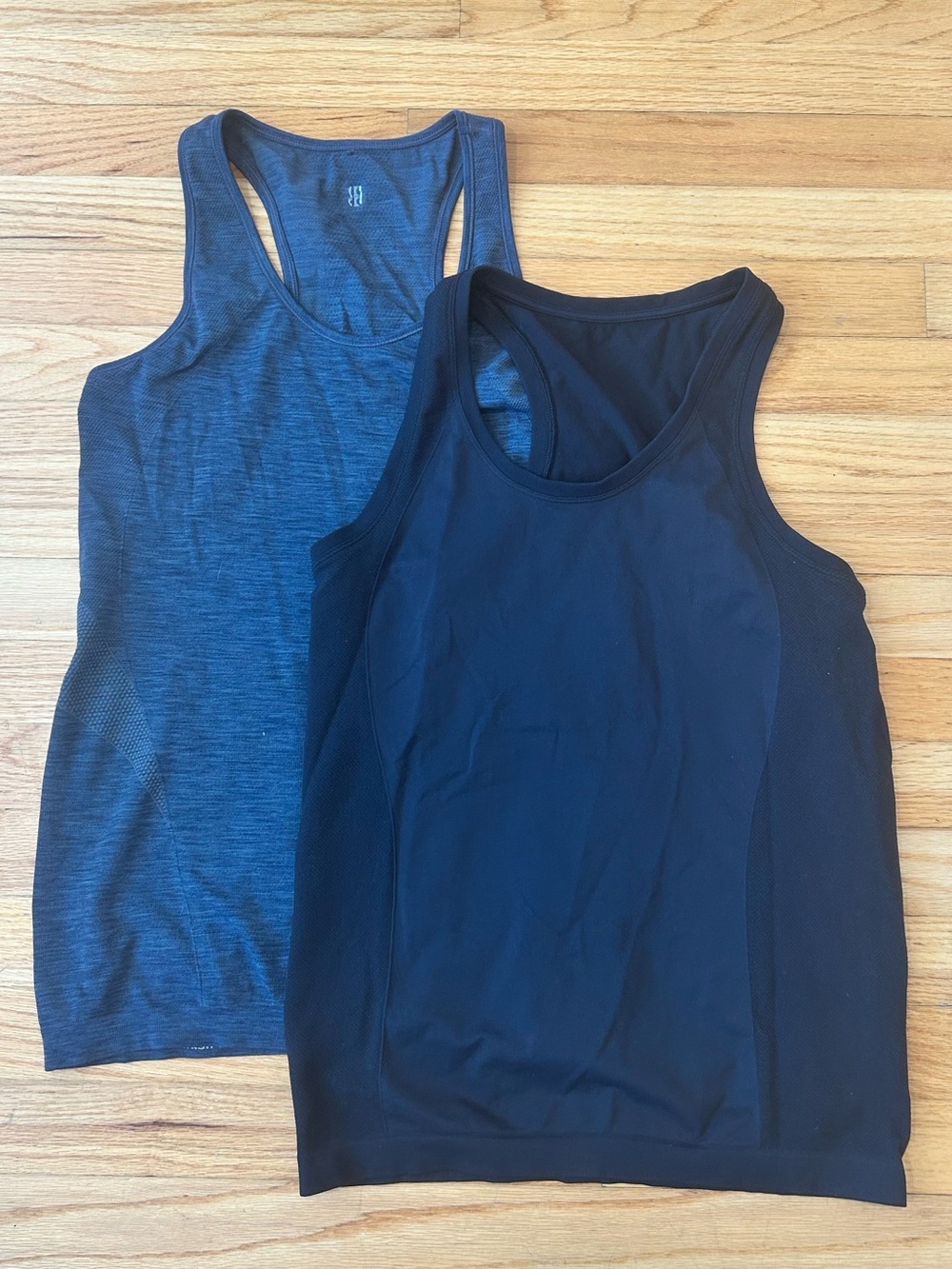 Sweaty Betty Seamless Tank Top Set - Heathered Navy and Black